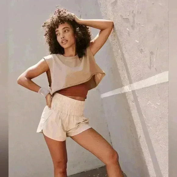 Free People Movement Way Home Shorts Tan Size XS Women's - Picture 2 of 11